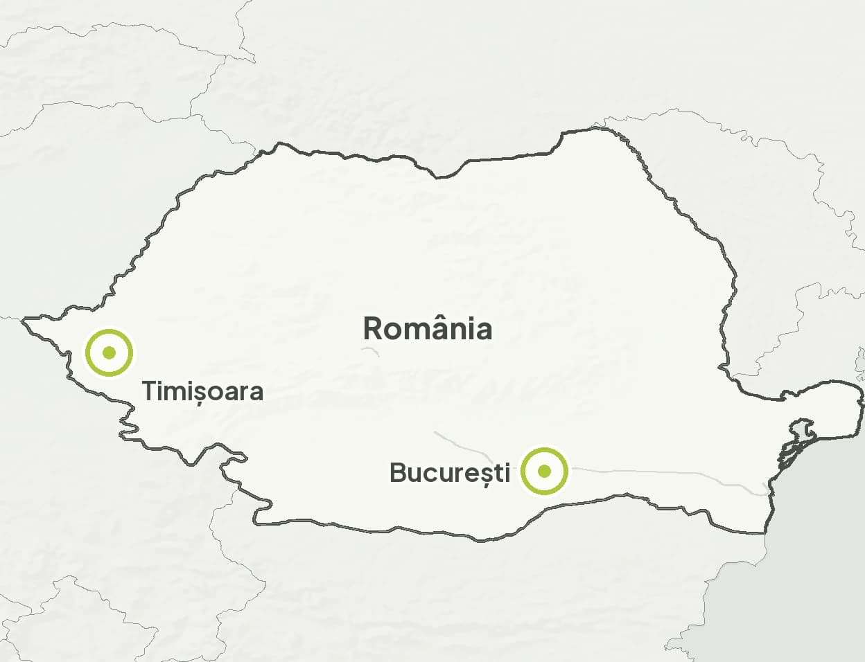 Harta zonelor vizate pentru parteneriate în România