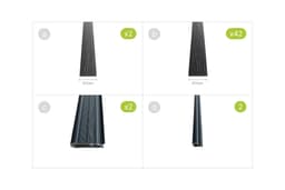 Set WPC letvica za 3D panelnu ogradu — sličica 6
