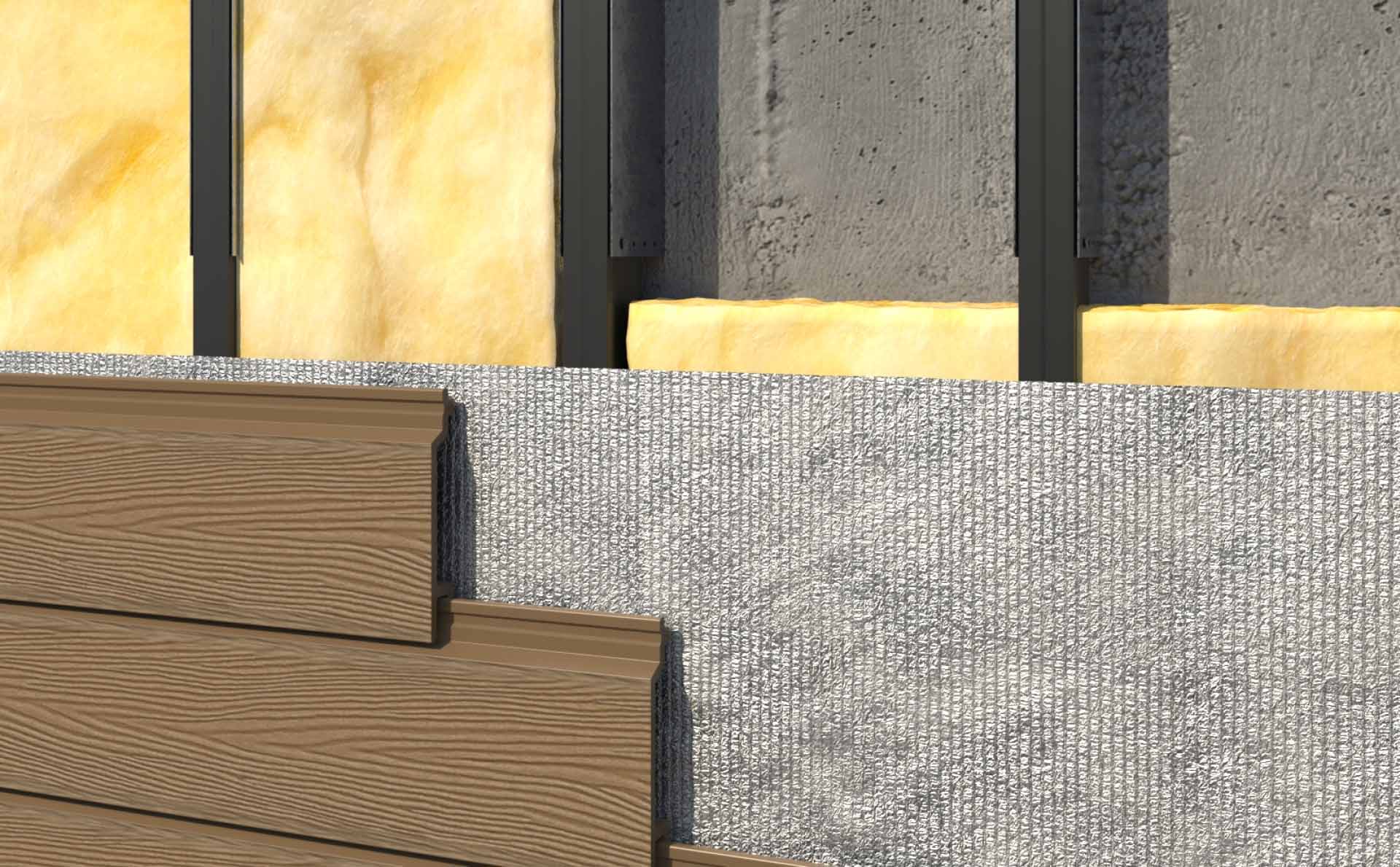 Savadeck Natur fasada – 3D render sklopa fasade sa elementima